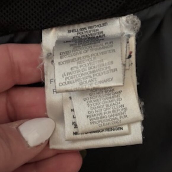 LOLE Limited Edition Long Puffer Jacket size M Real Fur Trim - Picture 10 of 10